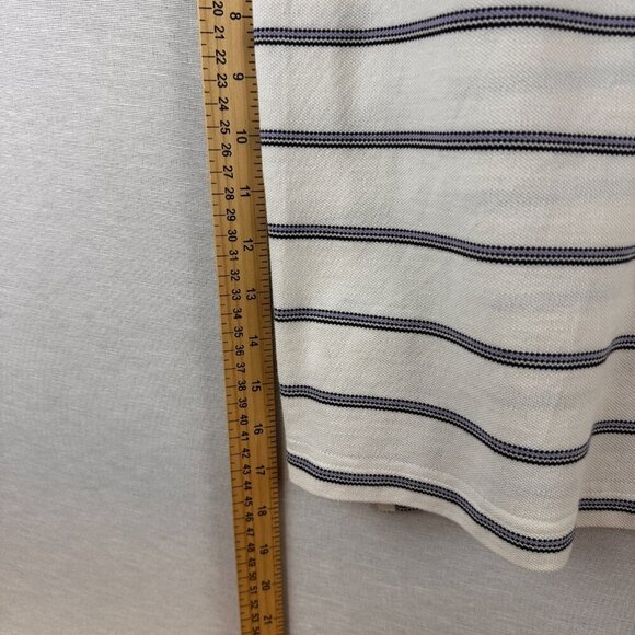 MEN'S IZOD VINTAGE SHORT SLEEVE STRIPED POLO SHIRT, WHITE, XXXL/XXXG - Picture 8 of 8